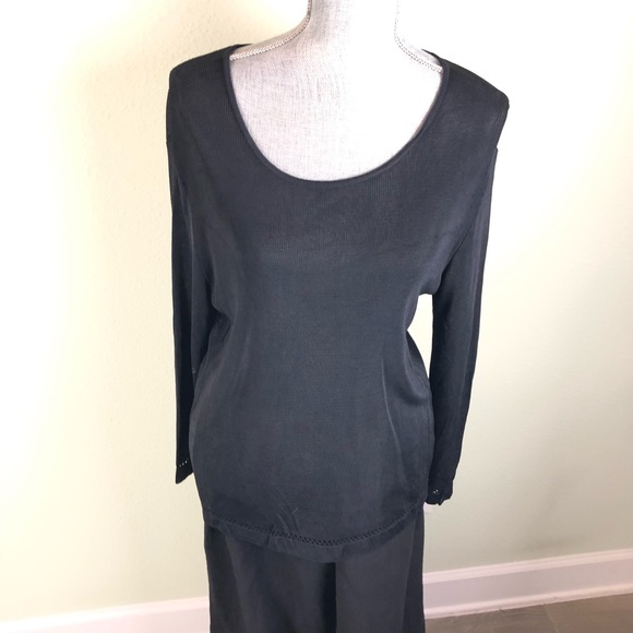 Vintage gaston jaunet black sweater 1960's-1970’s - Picture 7 of 16